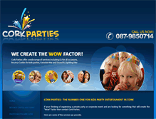 Tablet Screenshot of corkparties.com